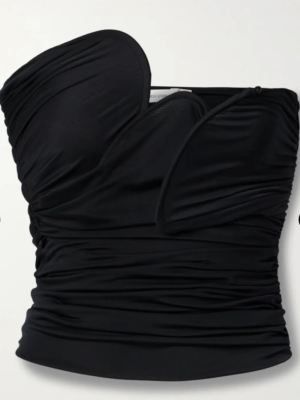 Christopher Esber Black Strapless Ruched Camisole